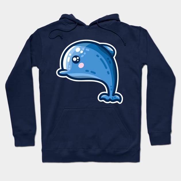 Kawaii Cute Dolphin Hoodie by freeves